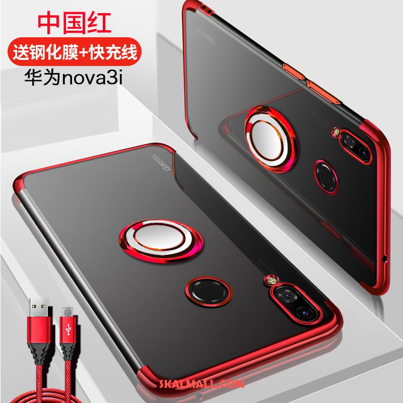 Huawei Nova 3i Skal Mobil Telefon Svart Silikon Högt Utbud Transparent Fodral Billig