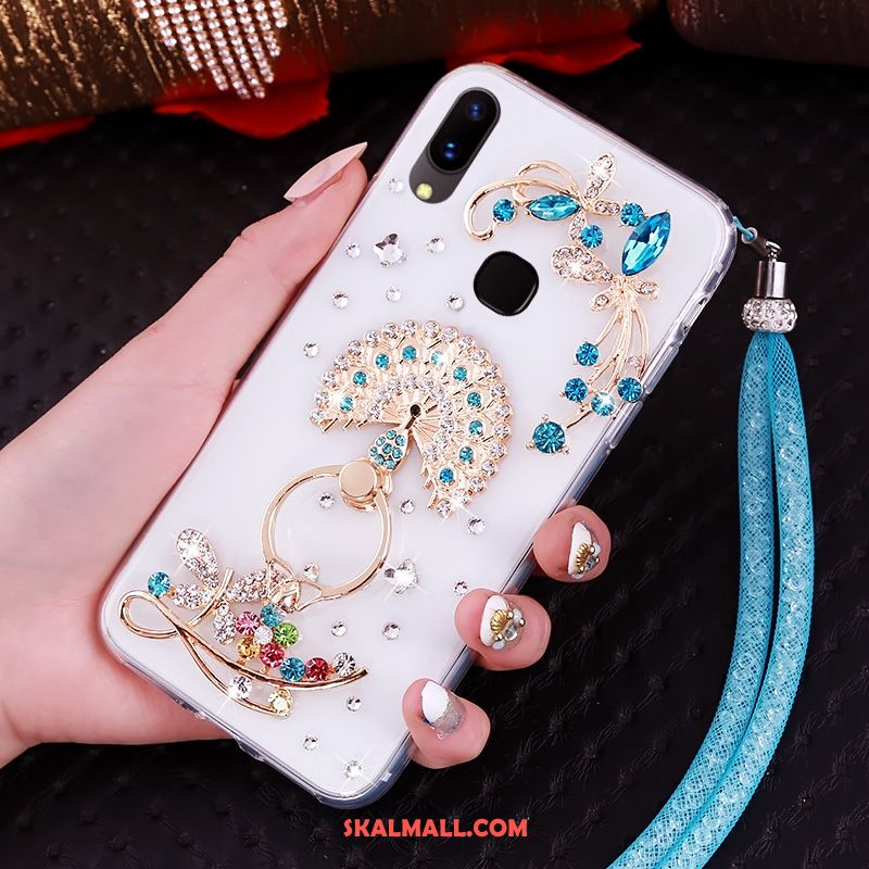 Huawei Nova 3i Skal Personlighet Ring Transparent Purpur Strass Fodral Köpa