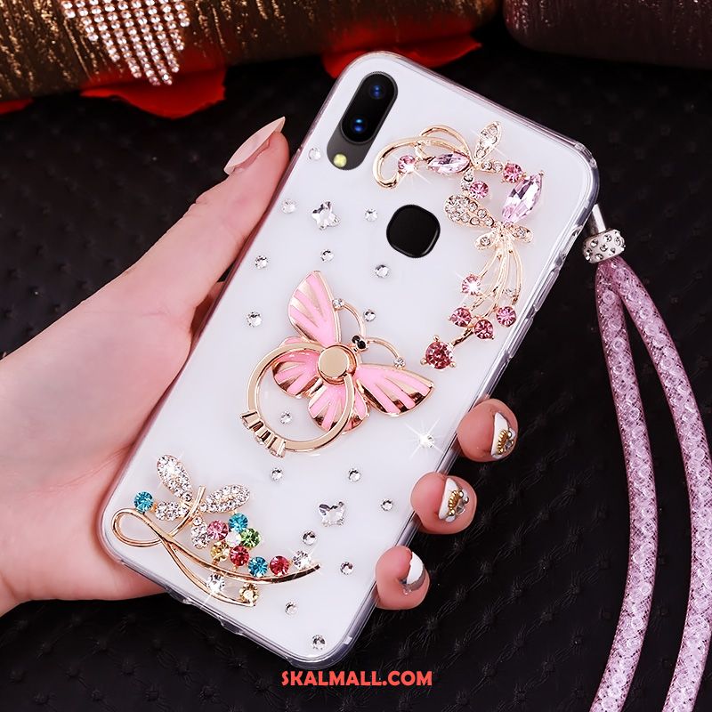 Huawei Nova 3i Skal Personlighet Ring Transparent Purpur Strass Fodral Köpa