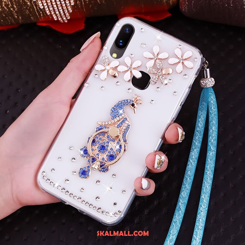 Huawei Nova 3i Skal Personlighet Ring Transparent Purpur Strass Fodral Köpa