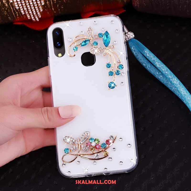 Huawei Nova 3i Skal Personlighet Ring Transparent Purpur Strass Fodral Köpa