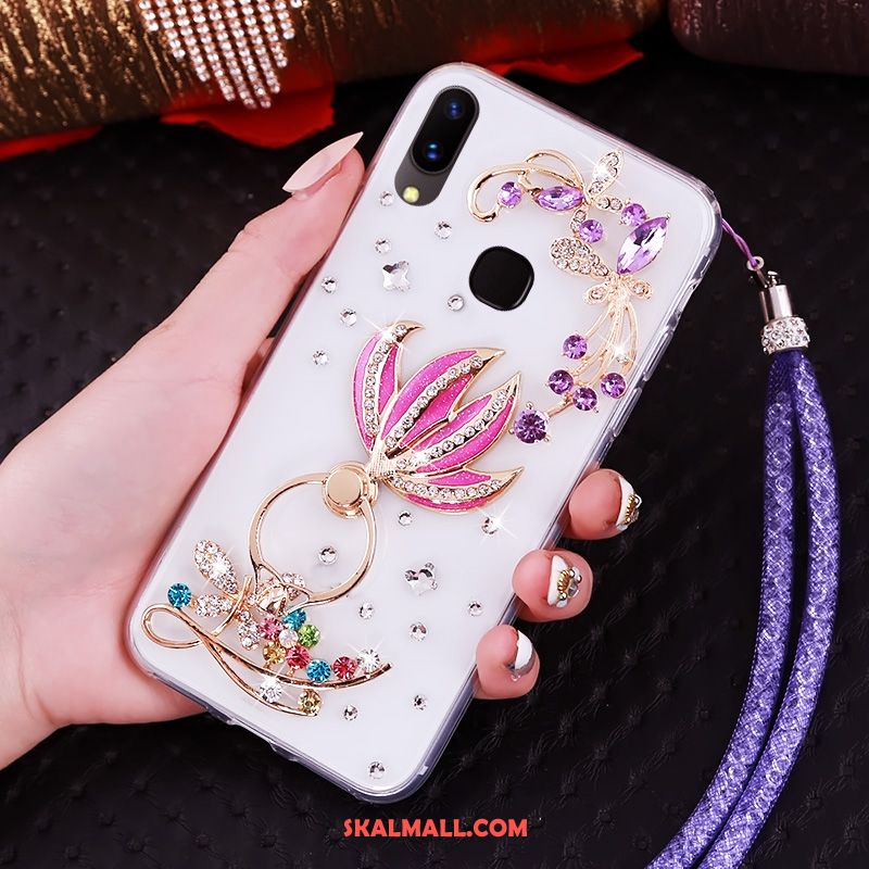 Huawei Nova 3i Skal Personlighet Ring Transparent Purpur Strass Fodral Köpa