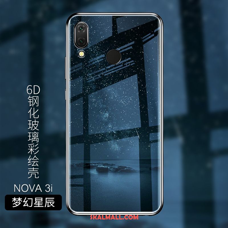 Huawei Nova 3i Skal Skydd Silikon Mjuk Anpassa Härdat Glas Fodral Billigt