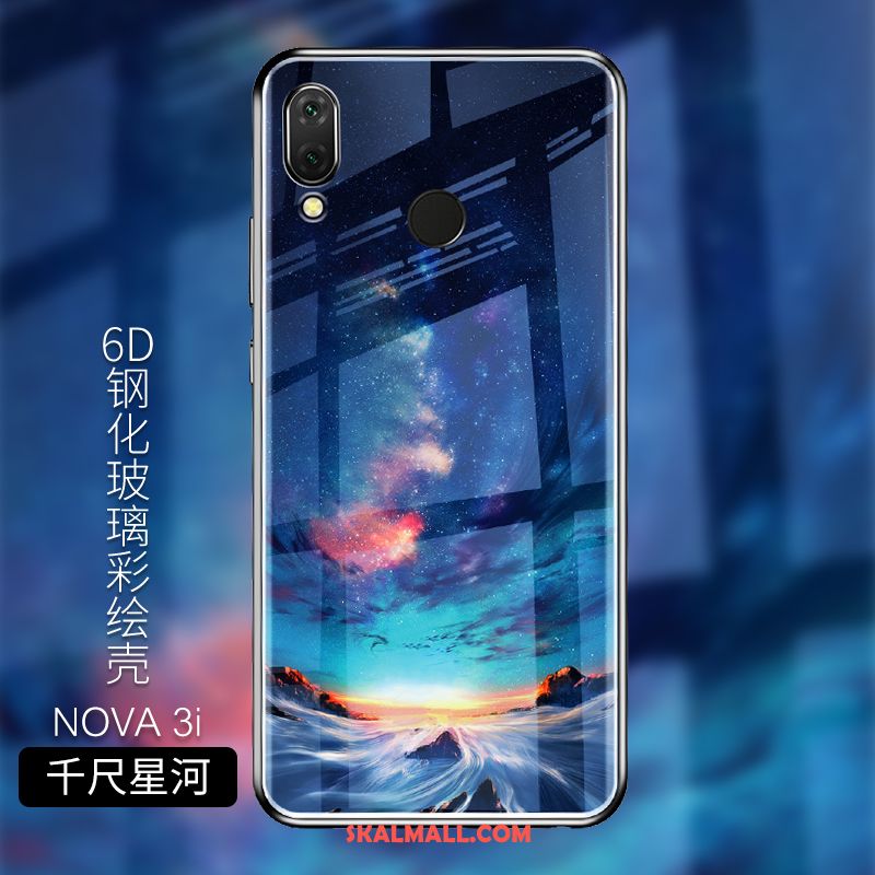 Huawei Nova 3i Skal Skydd Silikon Mjuk Anpassa Härdat Glas Fodral Billigt