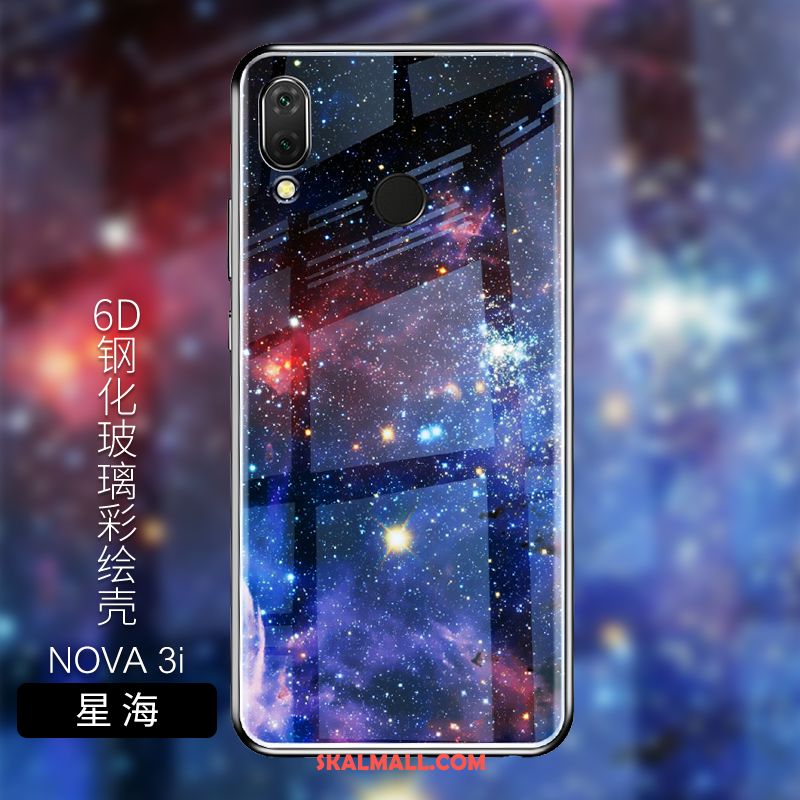 Huawei Nova 3i Skal Skydd Silikon Mjuk Anpassa Härdat Glas Fodral Billigt