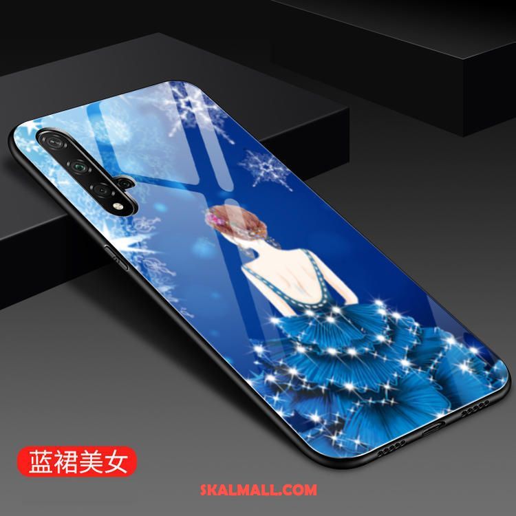 Huawei Nova 5t Skal Trend Fallskydd Kyla Glas Mode Fodral Billiga