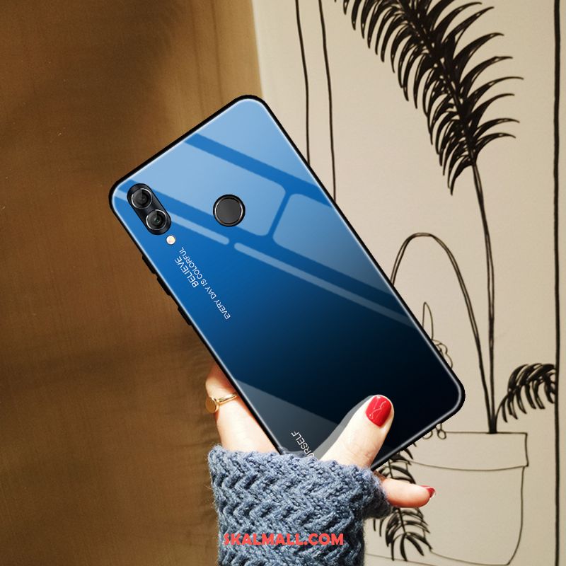 Huawei P Smart 2019 Skal Enkel Gradient Färg Mobil Telefon Fallskydd Härdat Glas Online