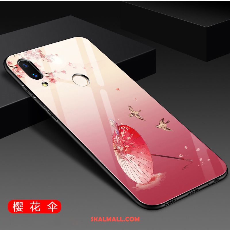 Huawei P Smart 2019 Skal Kreativa Röd Hård Glas Spegel Billigt