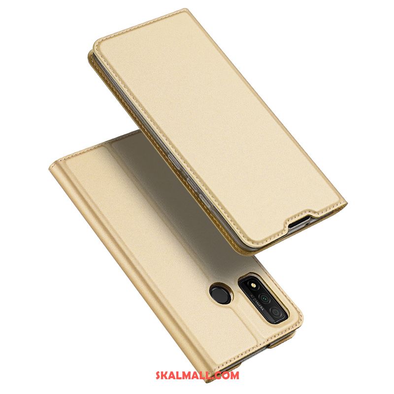 Huawei P Smart 2020 Skal Magnetic Kort Läderfodral Guld Clamshell Billiga