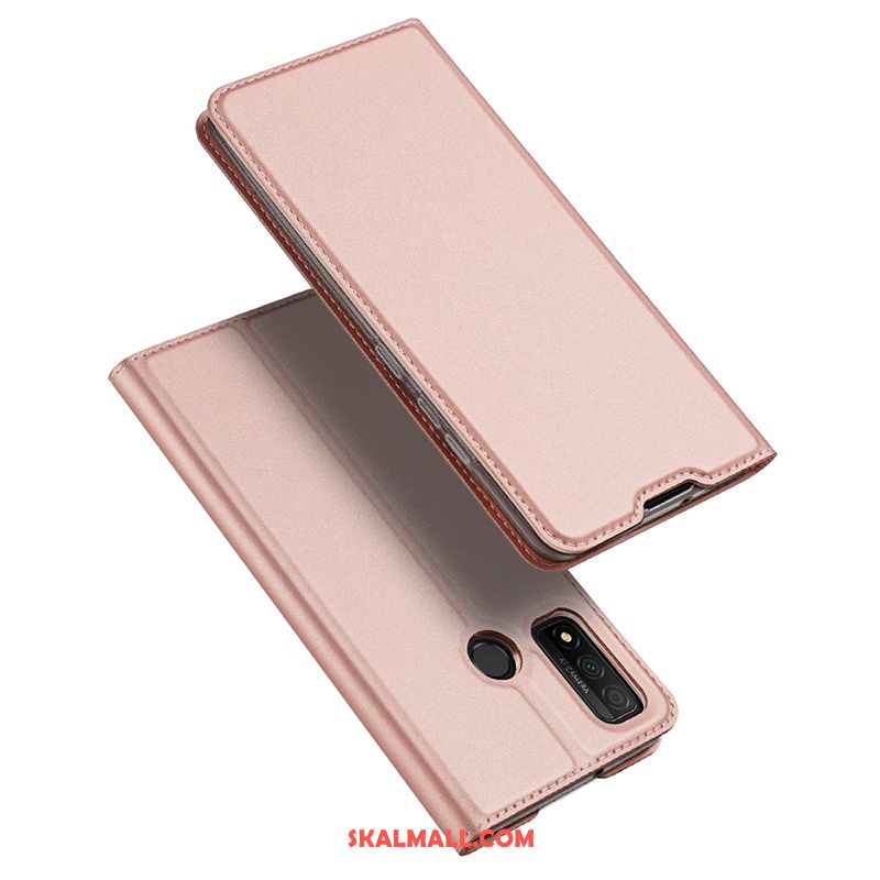 Huawei P Smart 2020 Skal Magnetic Kort Läderfodral Guld Clamshell Billiga