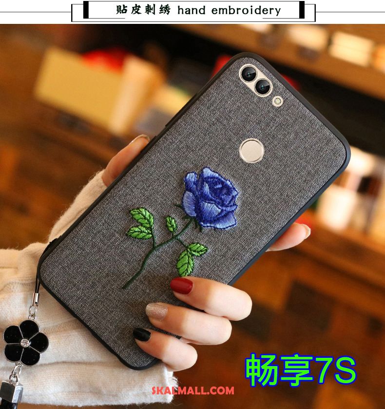 Huawei P Smart Skal Blå Mjuk Skydd Mobil Telefon Broderi Köpa