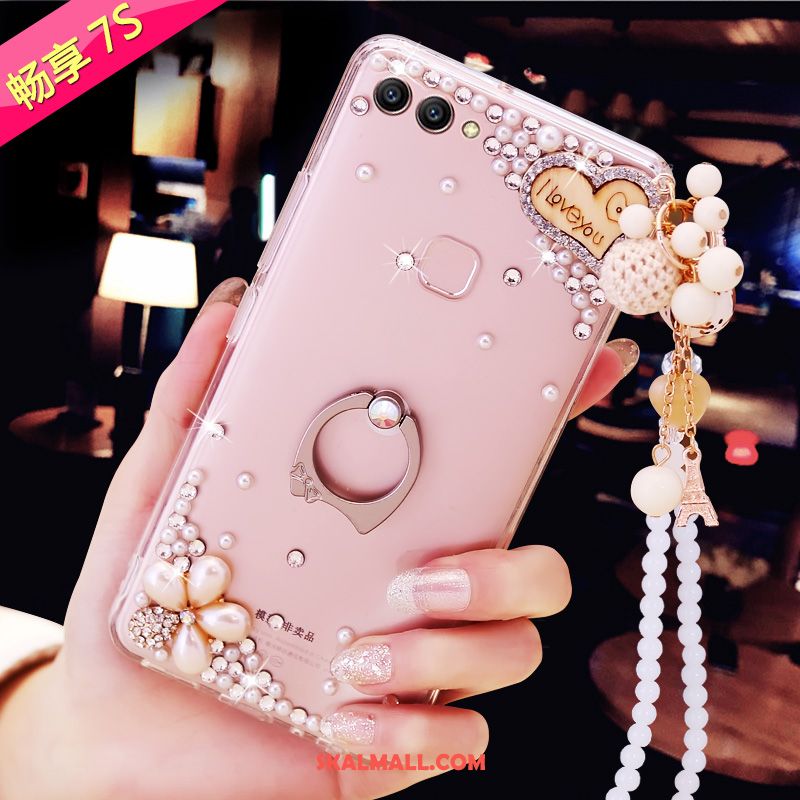 Huawei P Smart Skal Fallskydd Mjuk Transparent Strass Med Strass Fodral Till Salu