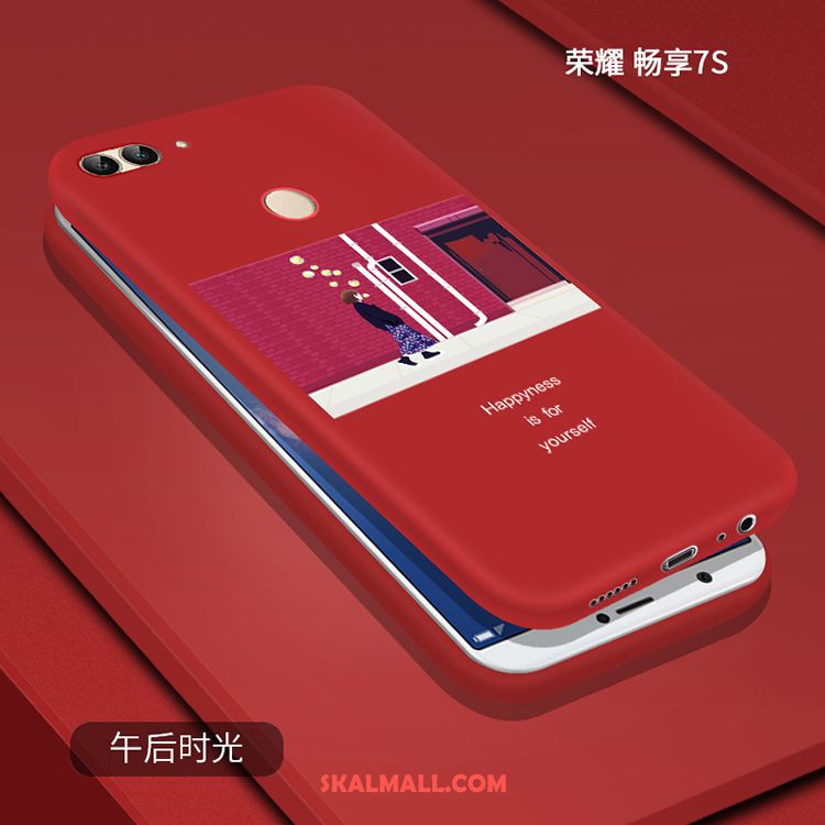 Huawei P Smart Skal Mjuk Silikon Röd Mobil Telefon Skydd Rea