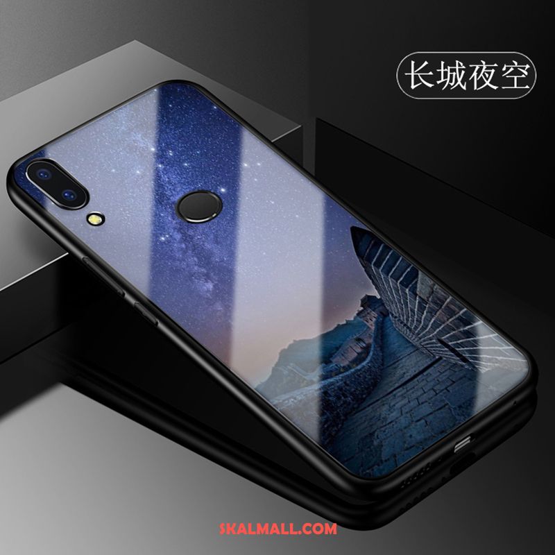 Huawei P Smart+ Skal Mobil Telefon Trend Varumärke Skydd Glas Fallskydd Rea