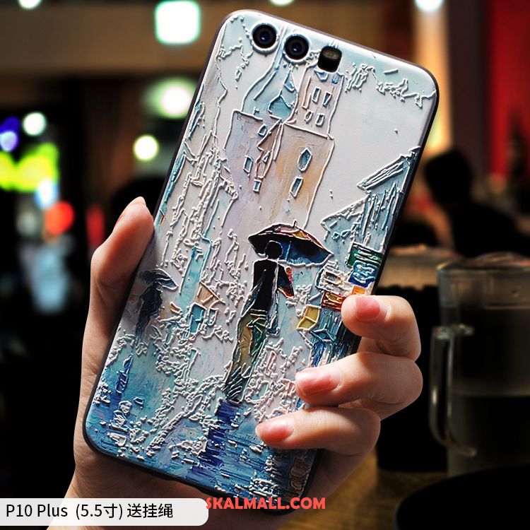 Huawei P10 Plus Skal Lättnad Fallskydd Kreativa Oljemålning Mjuk Fodral Billig