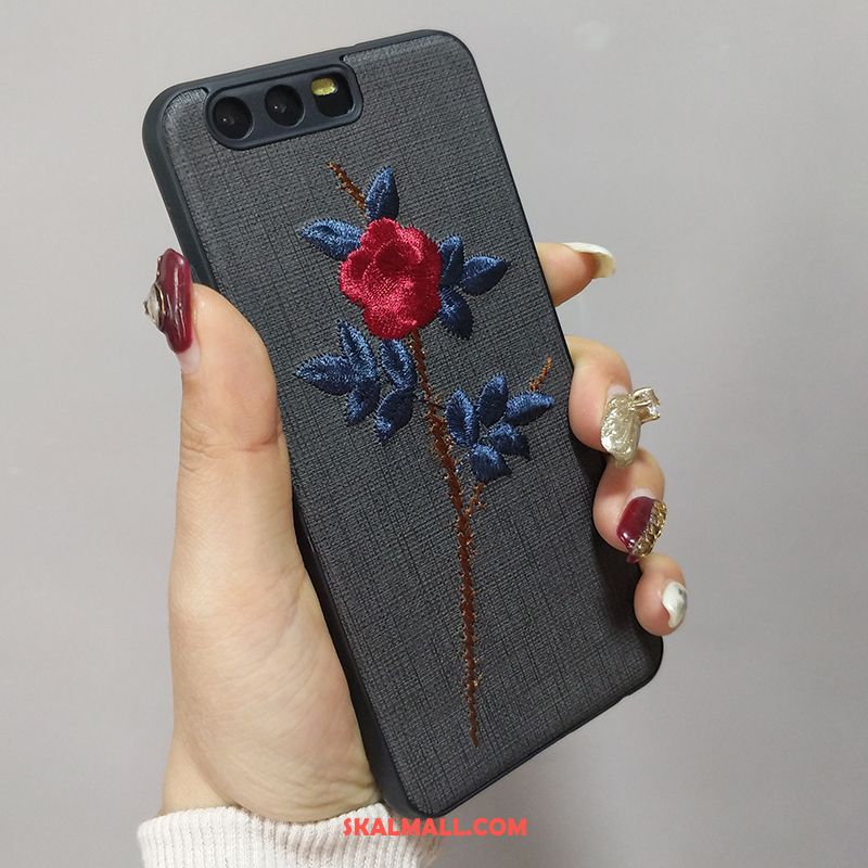 Huawei P10 Plus Skal Silikon Retro Slim Blommor Fallskydd Billiga