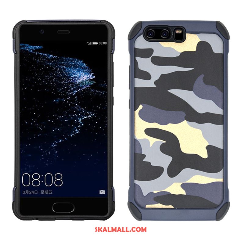 Huawei P10 Plus Skal Trend Varumärke Fallskydd Pratkvarn Kamouflage Nubuck Fodral Billig