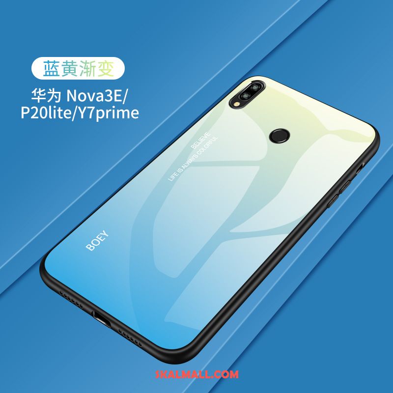 Huawei P20 Lite Skal Härdat Glas Gul Ungdom Skydd Mobil Telefon Fodral Köpa