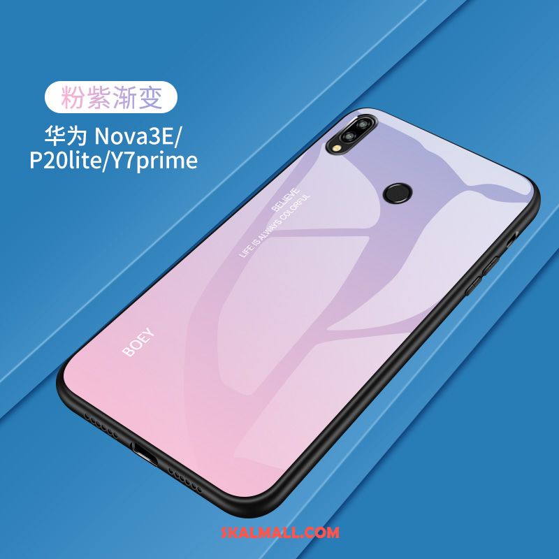 Huawei P20 Lite Skal Härdat Glas Gul Ungdom Skydd Mobil Telefon Fodral Köpa