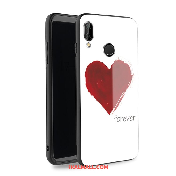 Huawei P20 Lite Skal Mobil Telefon Tecknat Rosa Fallskydd Mjuk Rea