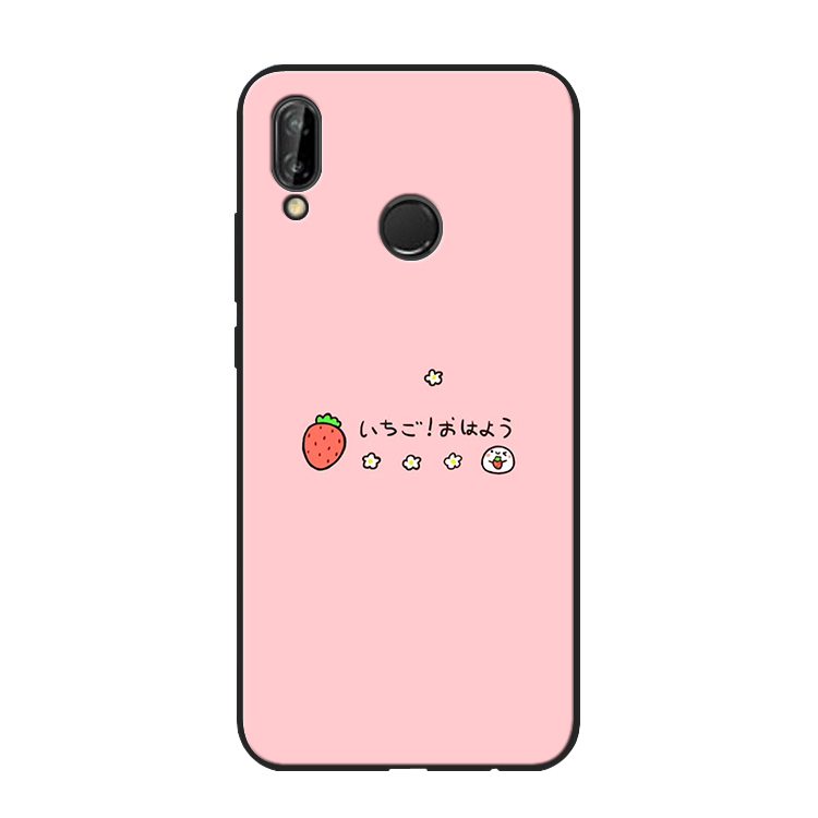 Huawei P20 Lite Skal Skydd Fallskydd Mobil Telefon Jordgubbar Rosa Köpa