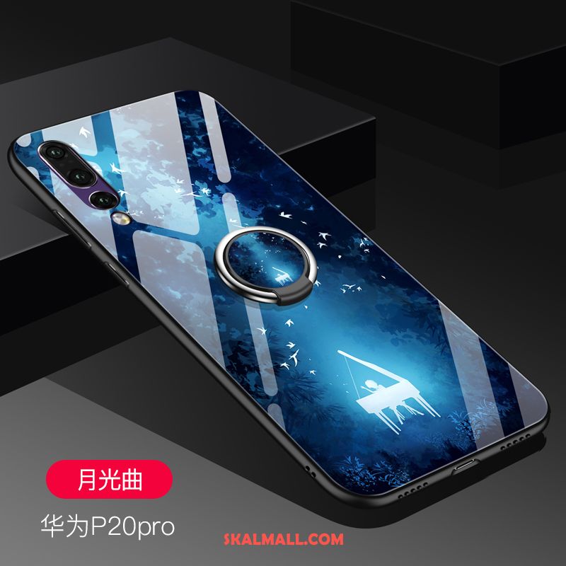 Huawei P20 Pro Skal Fallskydd Glas Silikon Net Red Mobil Telefon Fodral Billigt