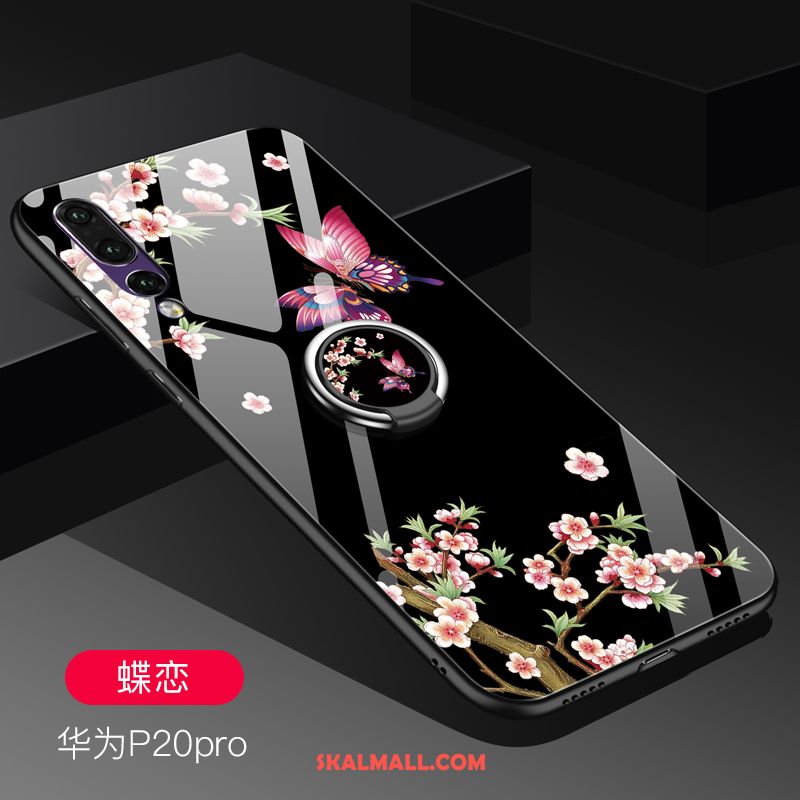 Huawei P20 Pro Skal Fallskydd Glas Silikon Net Red Mobil Telefon Fodral Billigt