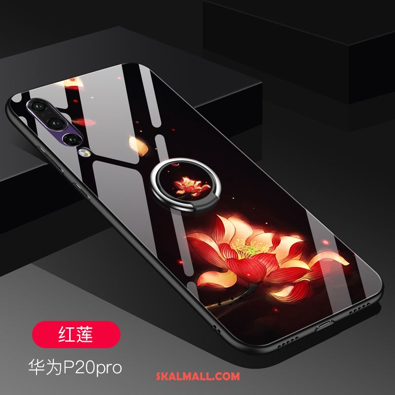 Huawei P20 Pro Skal Fallskydd Glas Silikon Net Red Mobil Telefon Fodral Billigt