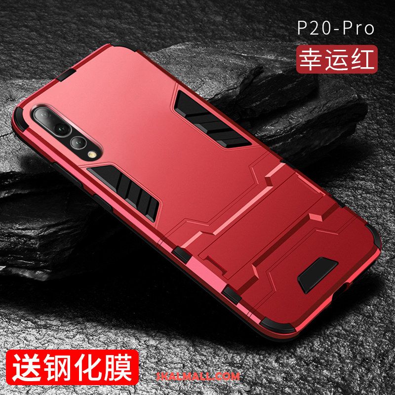 Huawei P20 Pro Skal Fallskydd Support Net Red Guld Trend Köpa