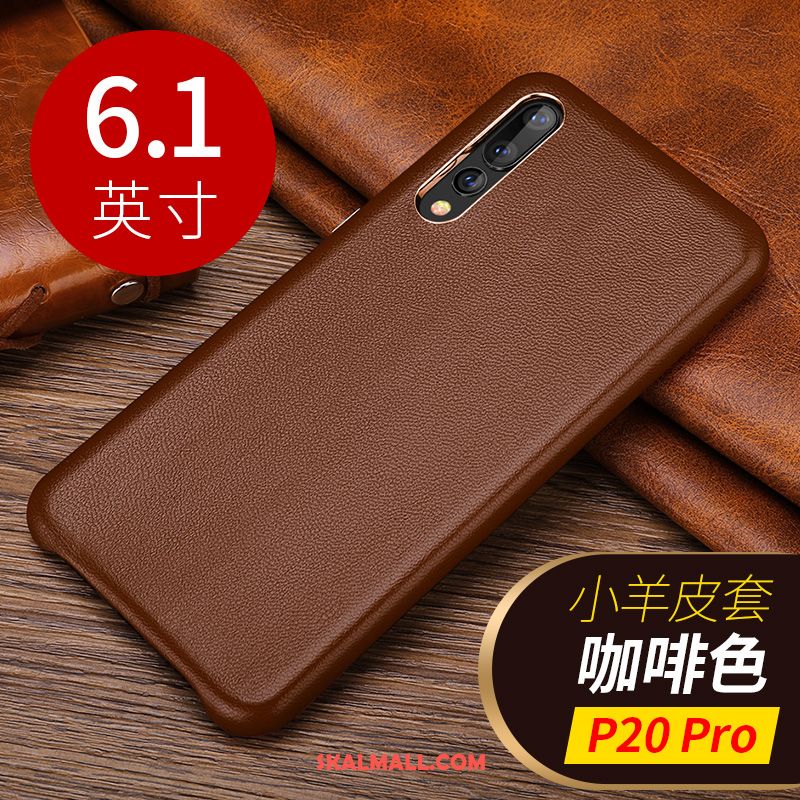 Huawei P20 Pro Skal Högt Utbud Kreativa Läderfodral Lyxiga Äkta Läder Till Salu