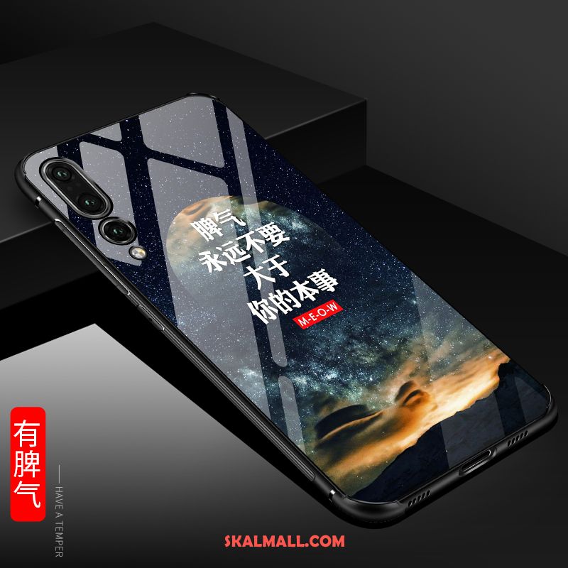 Huawei P20 Pro Skal Kreativa Blå Glas Personlighet Fallskydd Rea