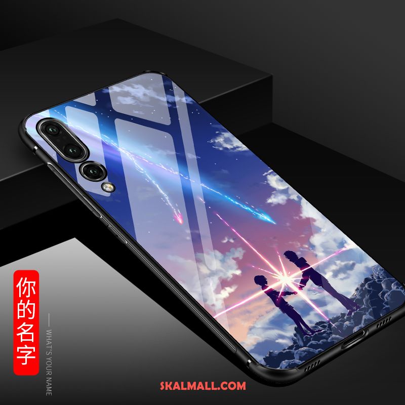 Huawei P20 Pro Skal Kreativa Blå Glas Personlighet Fallskydd Rea