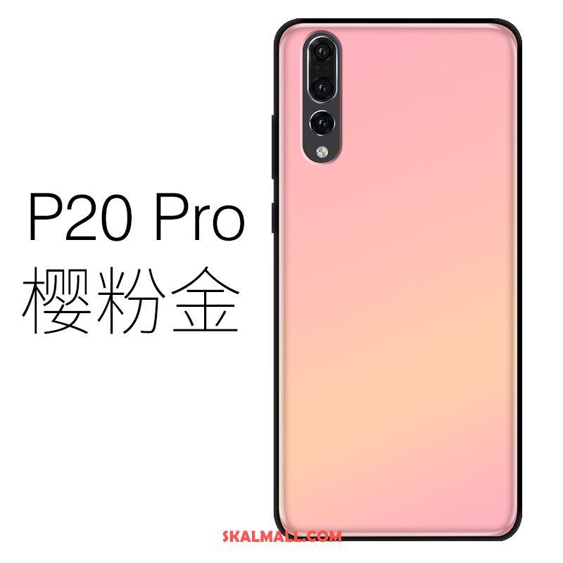 Huawei P20 Pro Skal Mobil Telefon Glas Slim Gul Silikon Till Salu