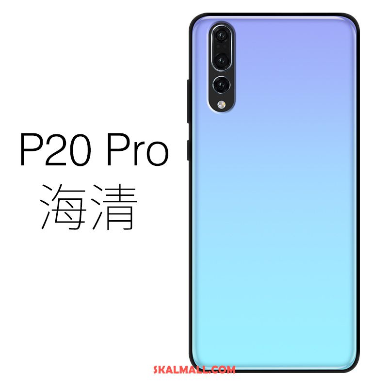 Huawei P20 Pro Skal Mobil Telefon Glas Slim Gul Silikon Till Salu