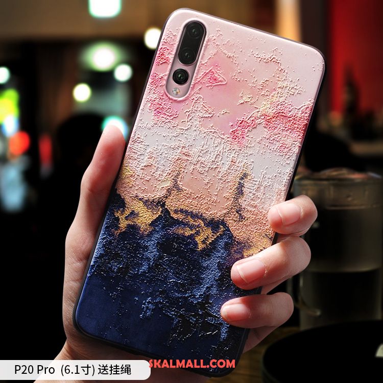 Huawei P20 Pro Skal Slim Rosa Vind Trend Varumärke Hängsmycken Butik