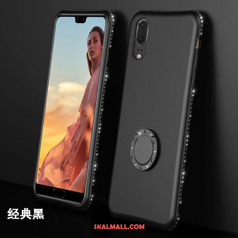 Huawei P20 Pro Skal Strass Pulver Mjuk Röd Mobil Telefon Fodral Butik