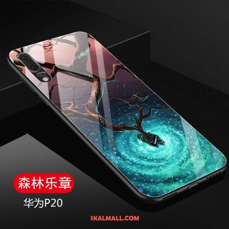 Huawei P20 Skal Glas Fallskydd Trend Mobil Telefon Purpur Billiga