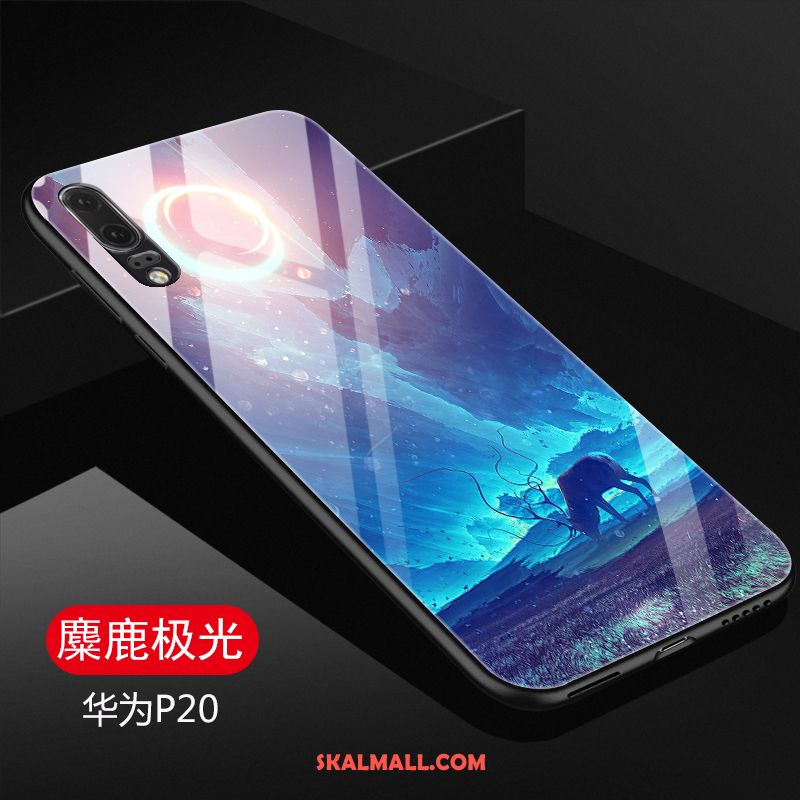 Huawei P20 Skal Glas Fallskydd Trend Mobil Telefon Purpur Billiga