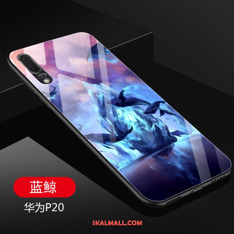 Huawei P20 Skal Glas Fallskydd Trend Mobil Telefon Purpur Billiga