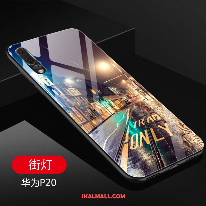 Huawei P20 Skal Glas Fallskydd Trend Mobil Telefon Purpur Billiga