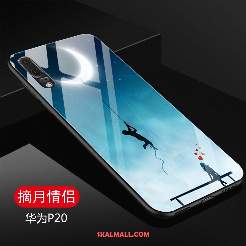 Huawei P20 Skal Glas Fallskydd Trend Mobil Telefon Purpur Billiga