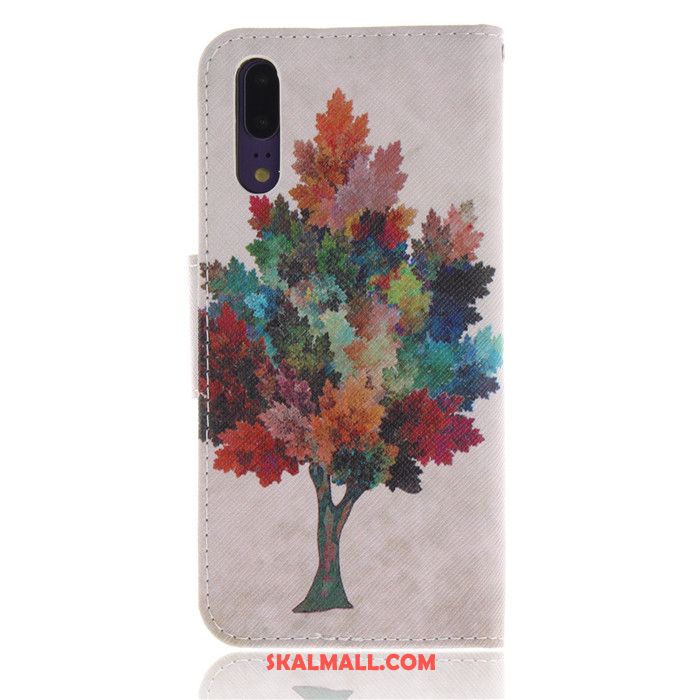 Huawei P20 Skal Kreativa Vit Fallskydd Personlighet All Inclusive Fodral Billig