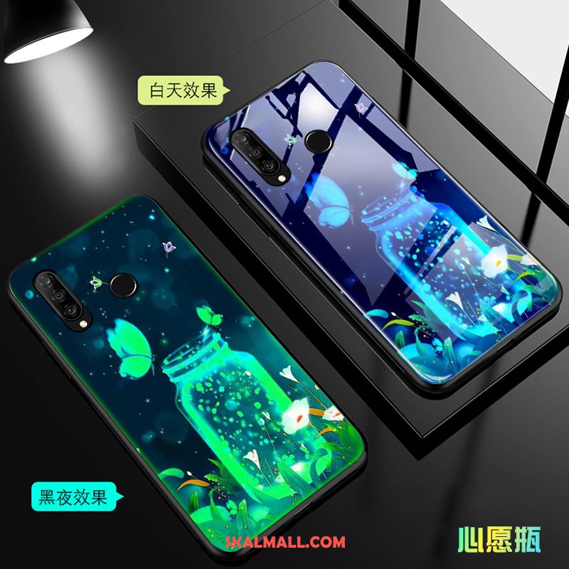 Huawei P30 Lite Skal Purpur All Inclusive Lysande Glas Mobil Telefon Fodral Rabatt