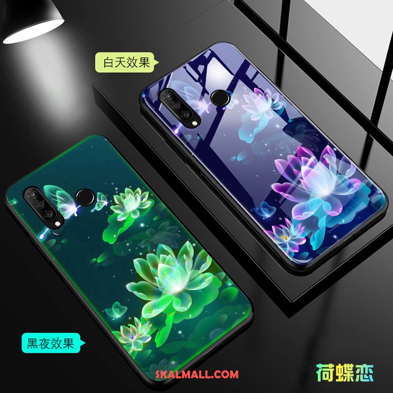 Huawei P30 Lite Skal Purpur All Inclusive Lysande Glas Mobil Telefon Fodral Rabatt