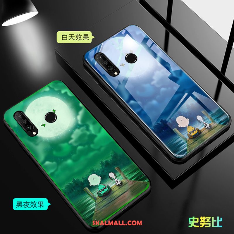 Huawei P30 Lite Skal Purpur All Inclusive Lysande Glas Mobil Telefon Fodral Rabatt