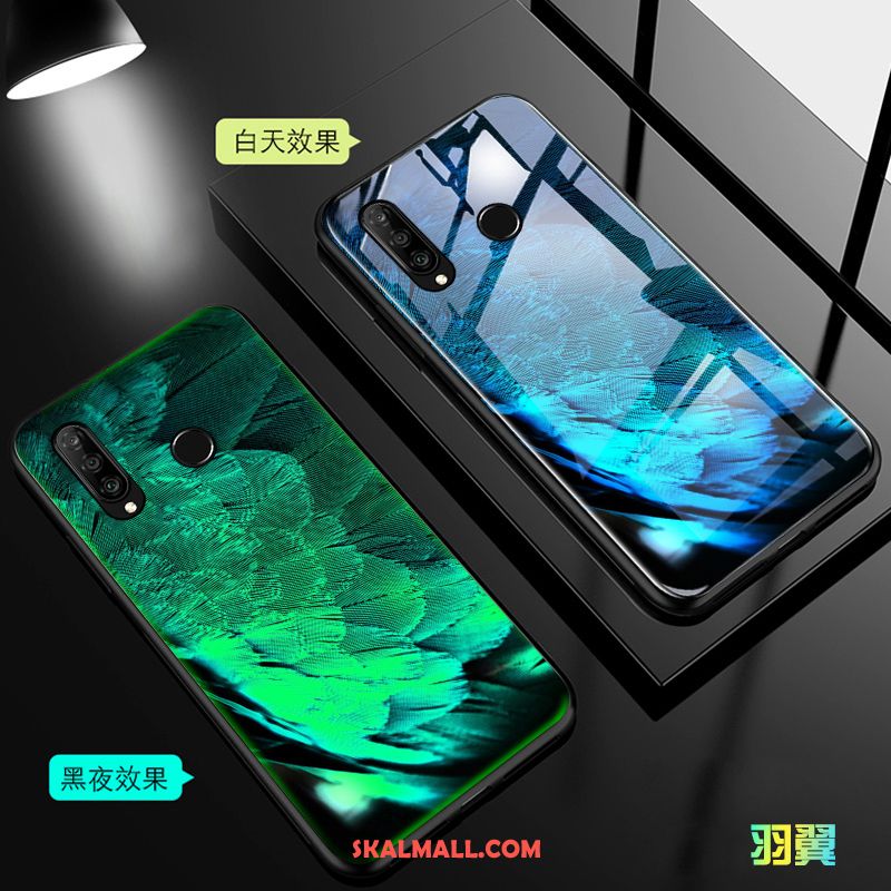 Huawei P30 Lite Skal Purpur All Inclusive Lysande Glas Mobil Telefon Fodral Rabatt