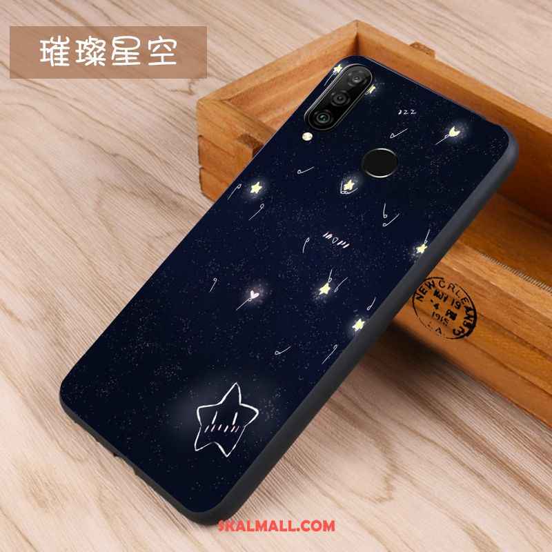 Huawei P30 Lite Skal Skydd Trend Nubuck Kreativa Silikon Rea