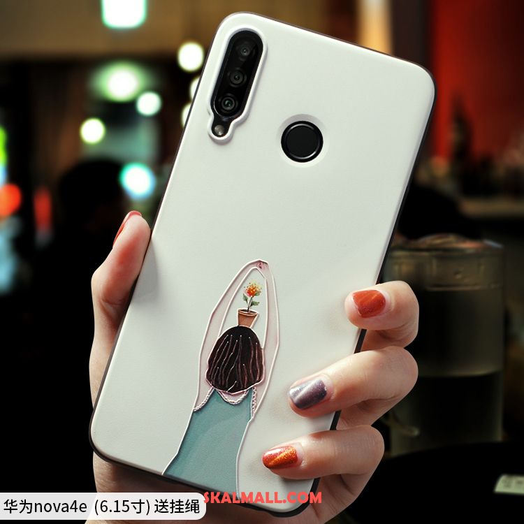 Huawei P30 Lite Skal Vit Kreativa Skydd Silikon Konst Köpa