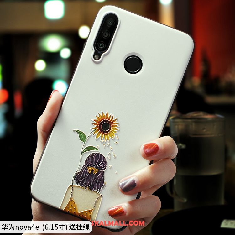 Huawei P30 Lite Skal Vit Kreativa Skydd Silikon Konst Köpa