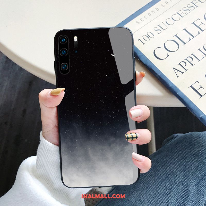 Huawei P30 Pro Skal Blå Härdat Glas Par Fallskydd Net Red Köpa